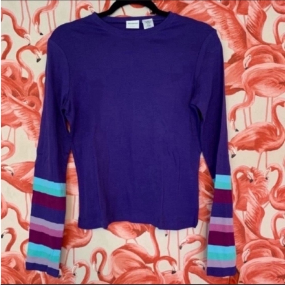 NWT Isaac Mizrahi for Target Purple Long Sleeve T Shirt Medium